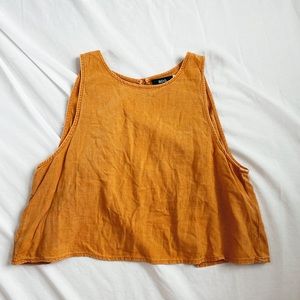 Mustard Linen Tank from BDG size M